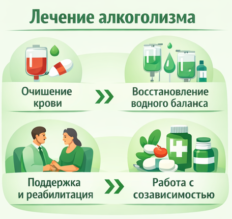 лечение алкоголизма в Сысерти этапы